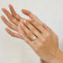 Bezel Set Oval Lab Grown Diamond Trilogy Ring